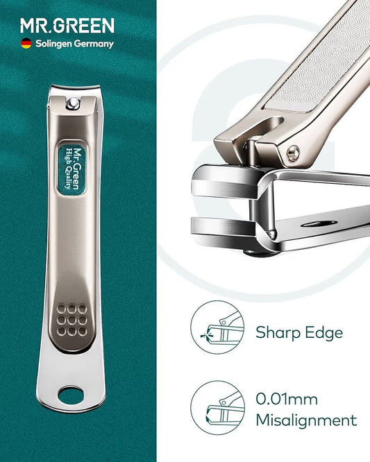 kit de manicura de acero inoxidable, estuche de viaje de cuero