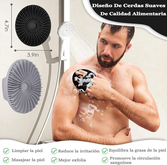 Cepillo Corporal de Silicona para Baño, Cepillo Exfoliante Corporal 2 en 1 -Ducha Fácil Limpieza y Duradero
