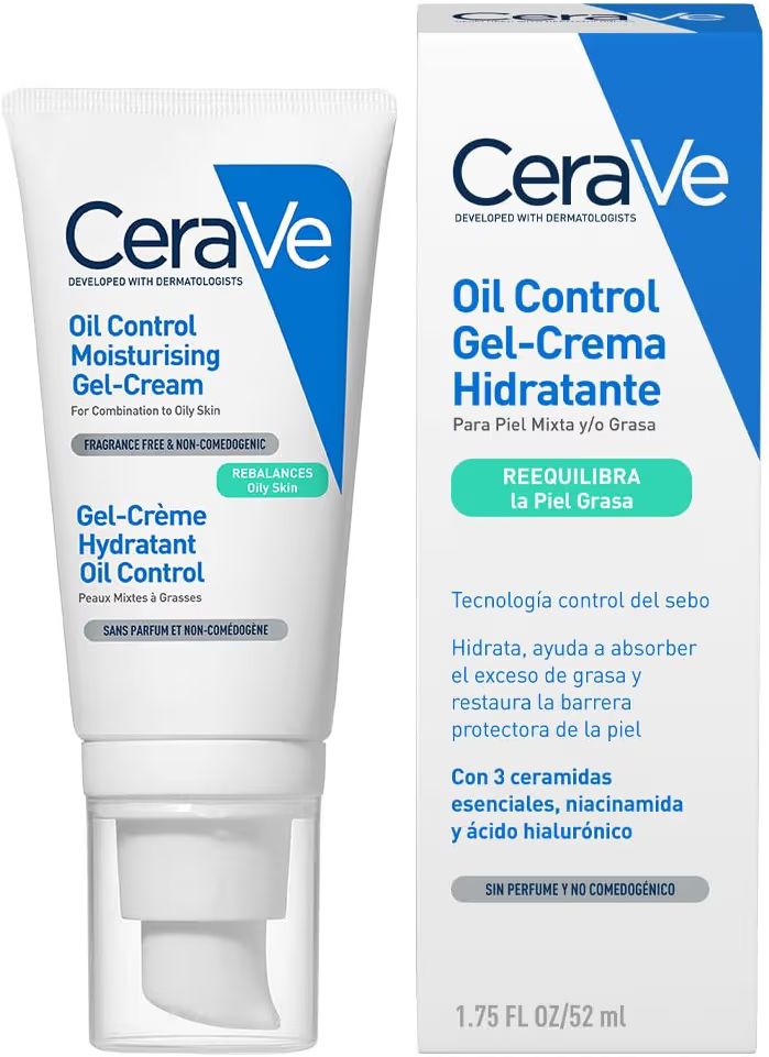 CeraVe Oil Control Gel-Crema Hidratante I Control de Brillo & Hidratación Facial