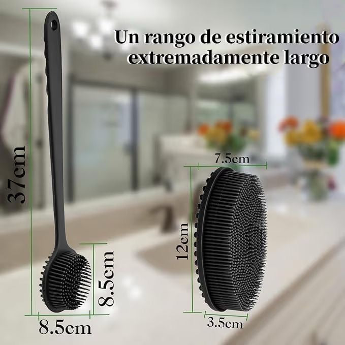 Cepillo de Baño para Hombres y Mujeres con Mango Largo para Masaje y Exfoliación de piel