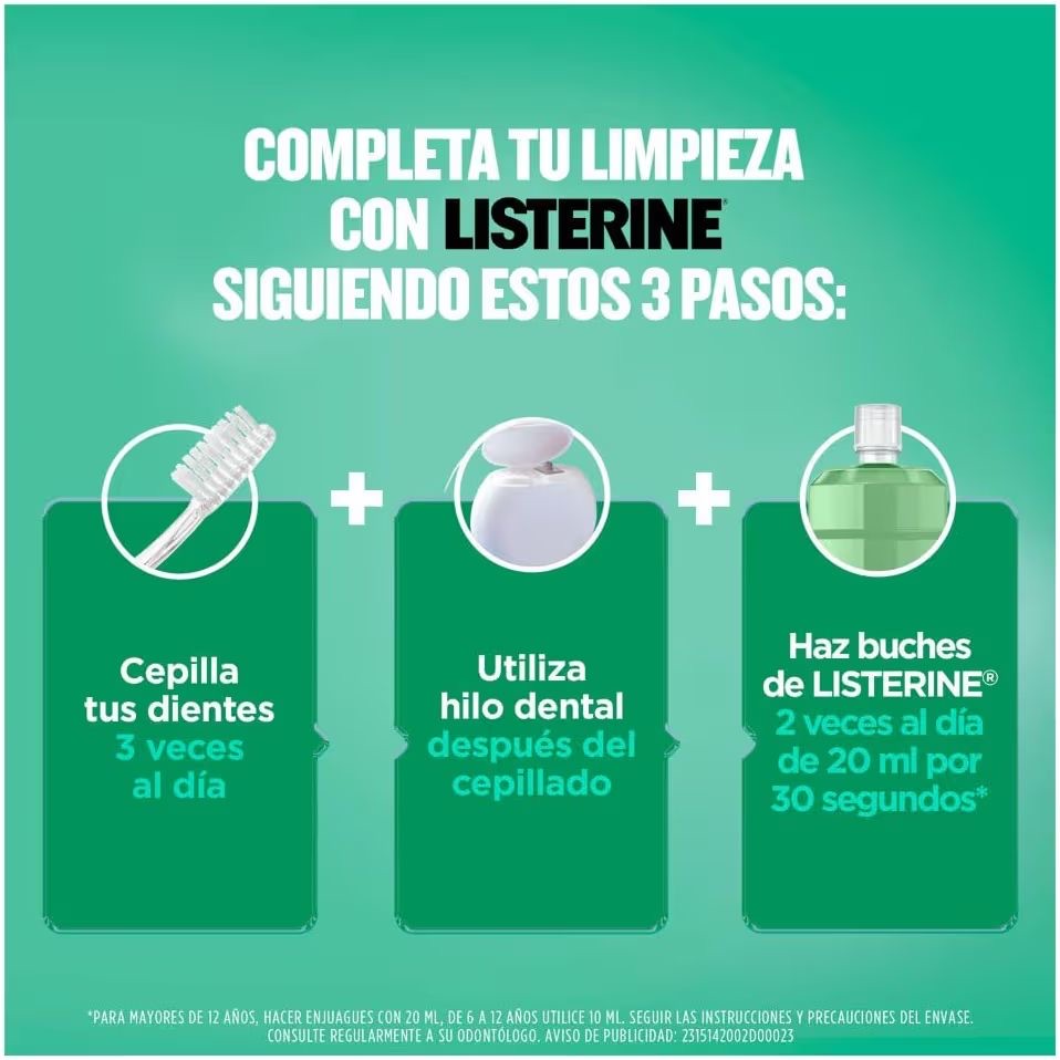 LISTERINE Enjuague Bucal Anticaries Zero Alcohol 500 ml