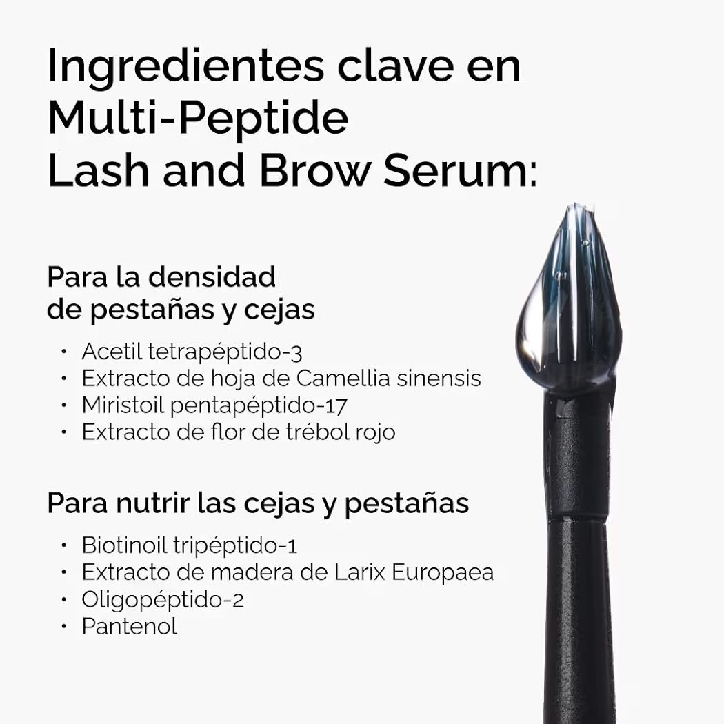 Suero para Pestañas y Cejas Fórmula con péptidos para más gruesor y con más densidad,