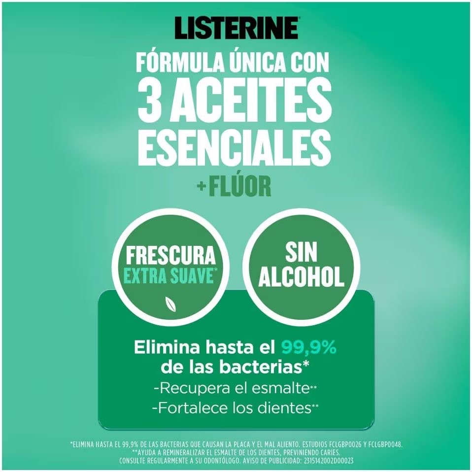 LISTERINE Enjuague Bucal Anticaries Zero Alcohol 500 ml