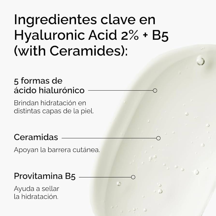 Suero con Ácido Hialurónico y Ceramidas —hidratación multiprofunda para piel más suave