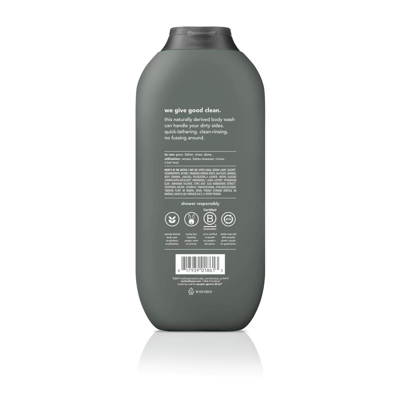 Gel de Baño (Todo el Cuerpo)para Hombres Corporal, para baño,Natural,Mar + Surf