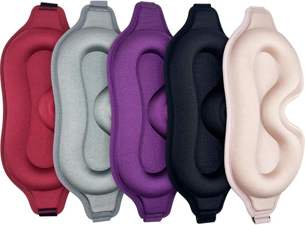 Antifaz para dormir 3D, para una oscuridad absoluta, tejido transpirable con correa ajustable para siestas y viajes