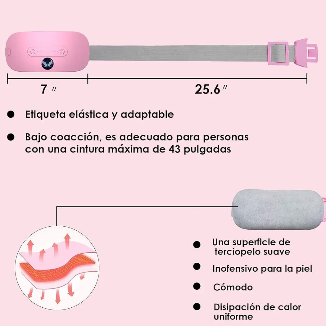 Almohadilla térmica menstrual recargable, Ideal para aliviar el dolor de vientre de mujeres y niñas