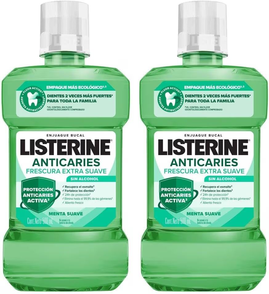 LISTERINE Enjuague Bucal Anticaries Zero Alcohol 500 ml