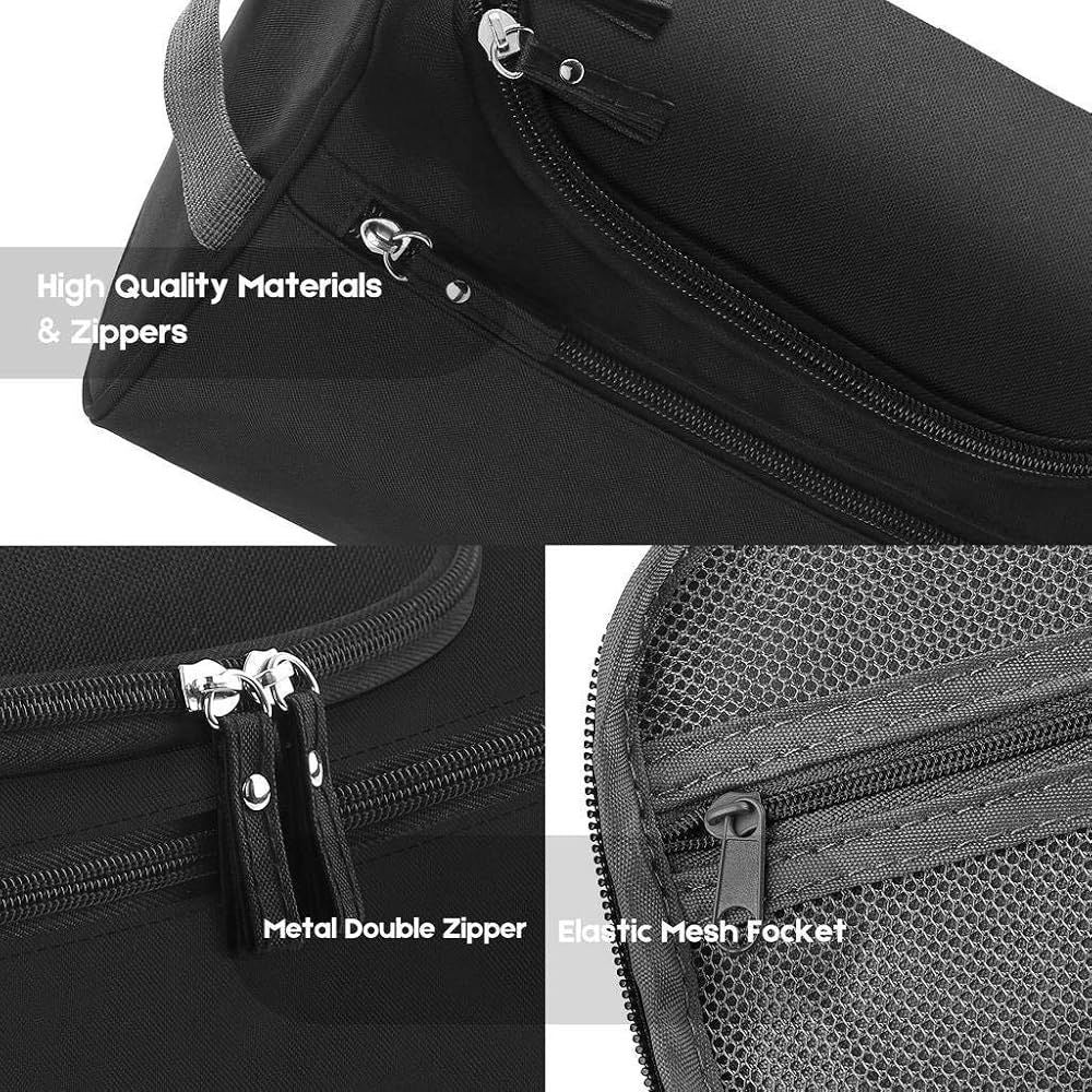 Bolsa de Aseo con Gancho para Accesorios de Viaje Artículos de Tocador Baño, Hombres y Mujeres