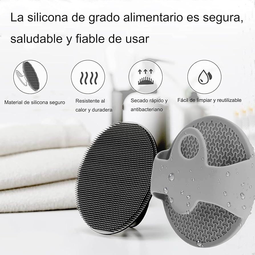 Cepillo Corporal de Silicona para Baño, Cepillo Exfoliante Corporal 2 en 1 -Ducha Fácil Limpieza y Duradero