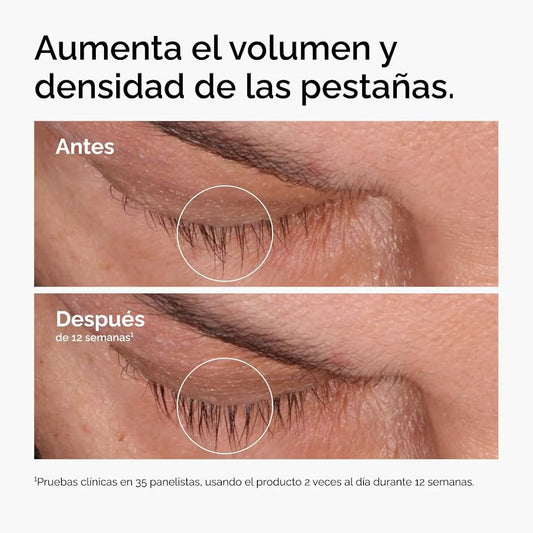 Suero para Pestañas y Cejas Fórmula con péptidos para más gruesor y con más densidad,