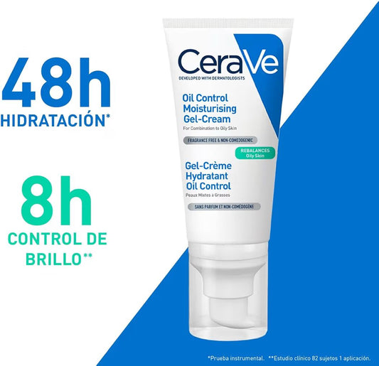 CeraVe Oil Control Gel-Crema Hidratante I Control de Brillo & Hidratación Facial