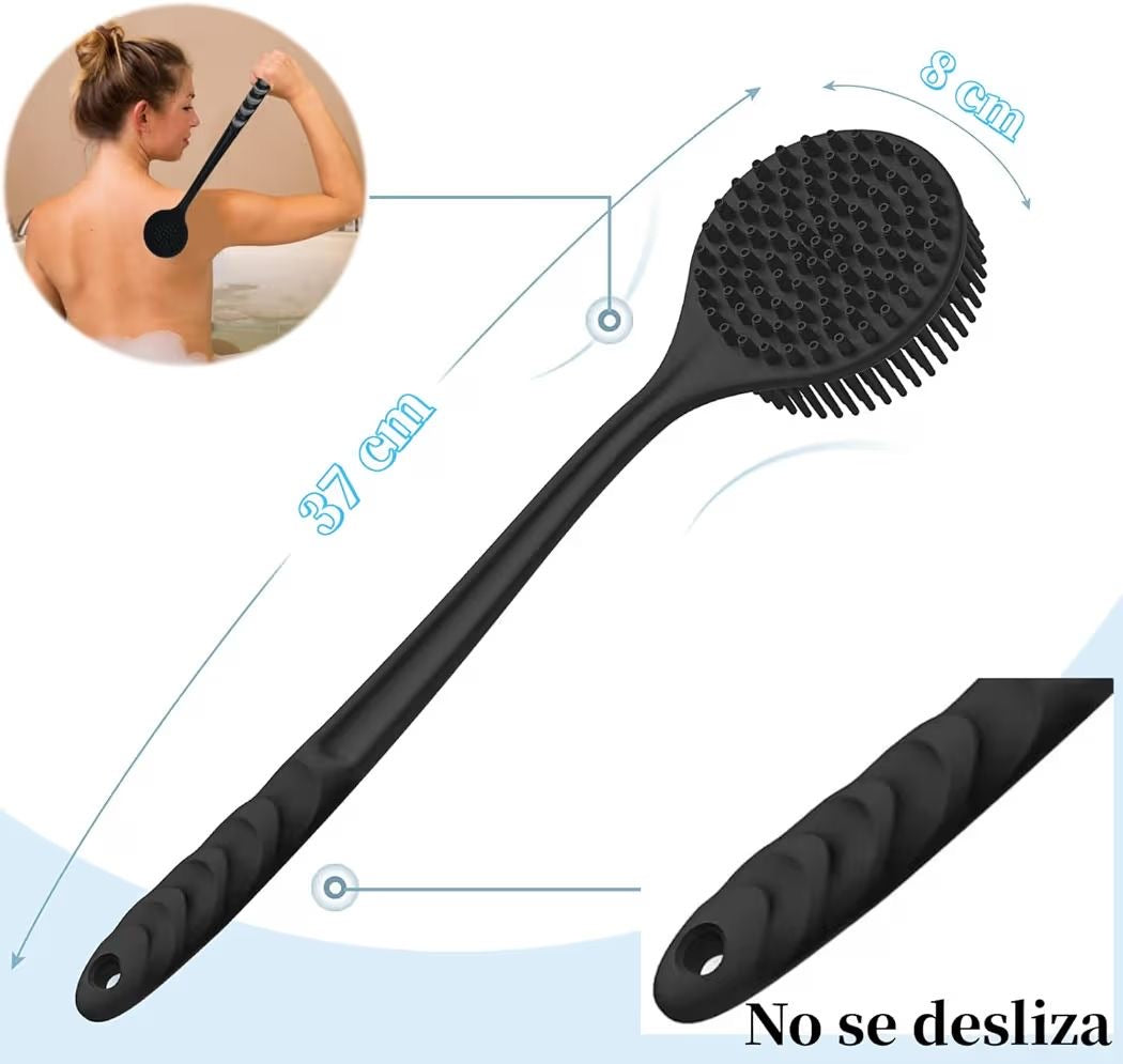 Cepillo de Baño para Hombres y Mujeres con Mango Largo para Masaje y Exfoliación de piel