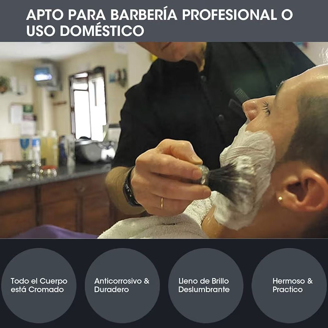 Clásico Rastrillo para Afeitar Hombre de Doble Filo con Espejo Interior