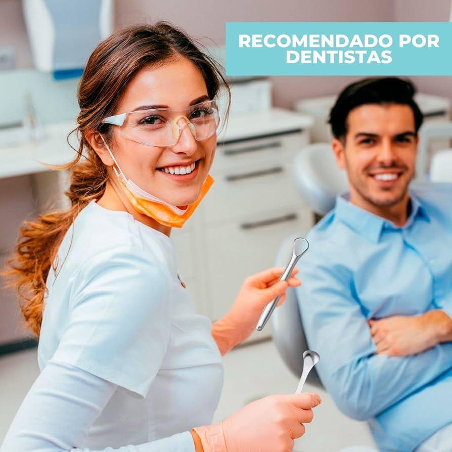 Limpiador de Lengua Acero Inoxidable y combate  el mal aliento