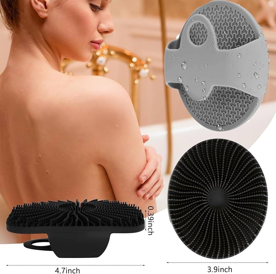 Cepillo Corporal de Silicona para Baño, Cepillo Exfoliante Corporal 2 en 1 -Ducha Fácil Limpieza y Duradero