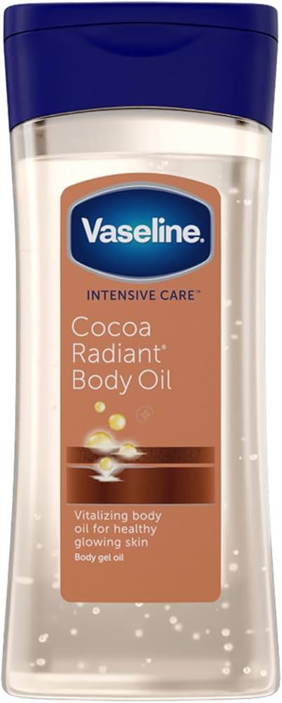 Vaseline - Aceite Corporal en Gel Cocoa Radiant (200 ml), Hidratación Profunda con Brillo Natural, Enriquecido con Cacao Puro
