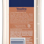 Vaseline - Aceite Corporal en Gel Cocoa Radiant (200 ml), Hidratación Profunda con Brillo Natural, Enriquecido con Cacao Puro
