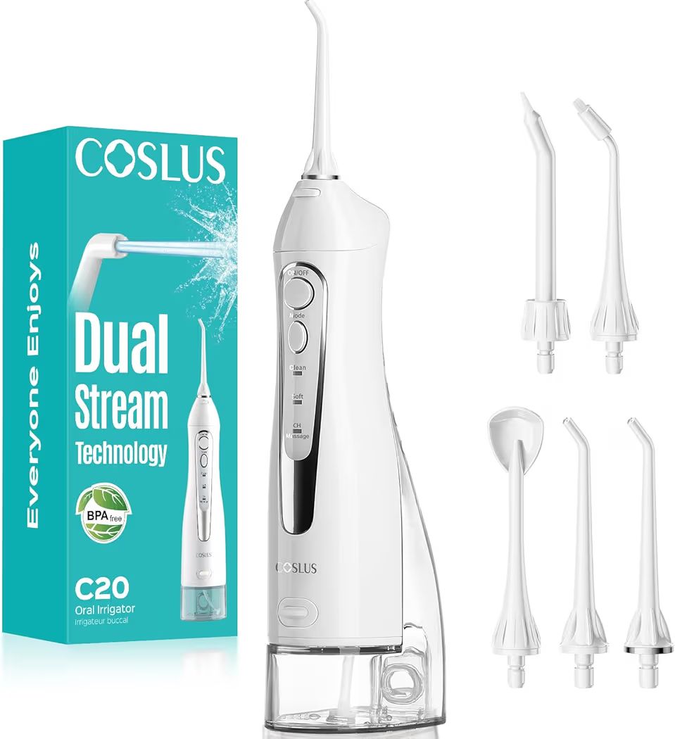 irrigador bucal profesional: ideal para ortodoncia, brackets y encías sensibles, portátil recargable para viajes rutina familiar