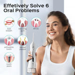 irrigador bucal profesional: ideal para ortodoncia, brackets y encías sensibles, portátil recargable para viajes rutina familiar