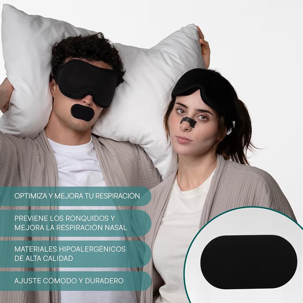 Tiras Bucales Antirronquidos - Cinta bucal para dormir - Reduce la sequedad bucal - Ayudan con la Respiración y Ronquidos - Mejora la Oxigenación - Ideales para dormir y descansar mejor - Uso deportivo