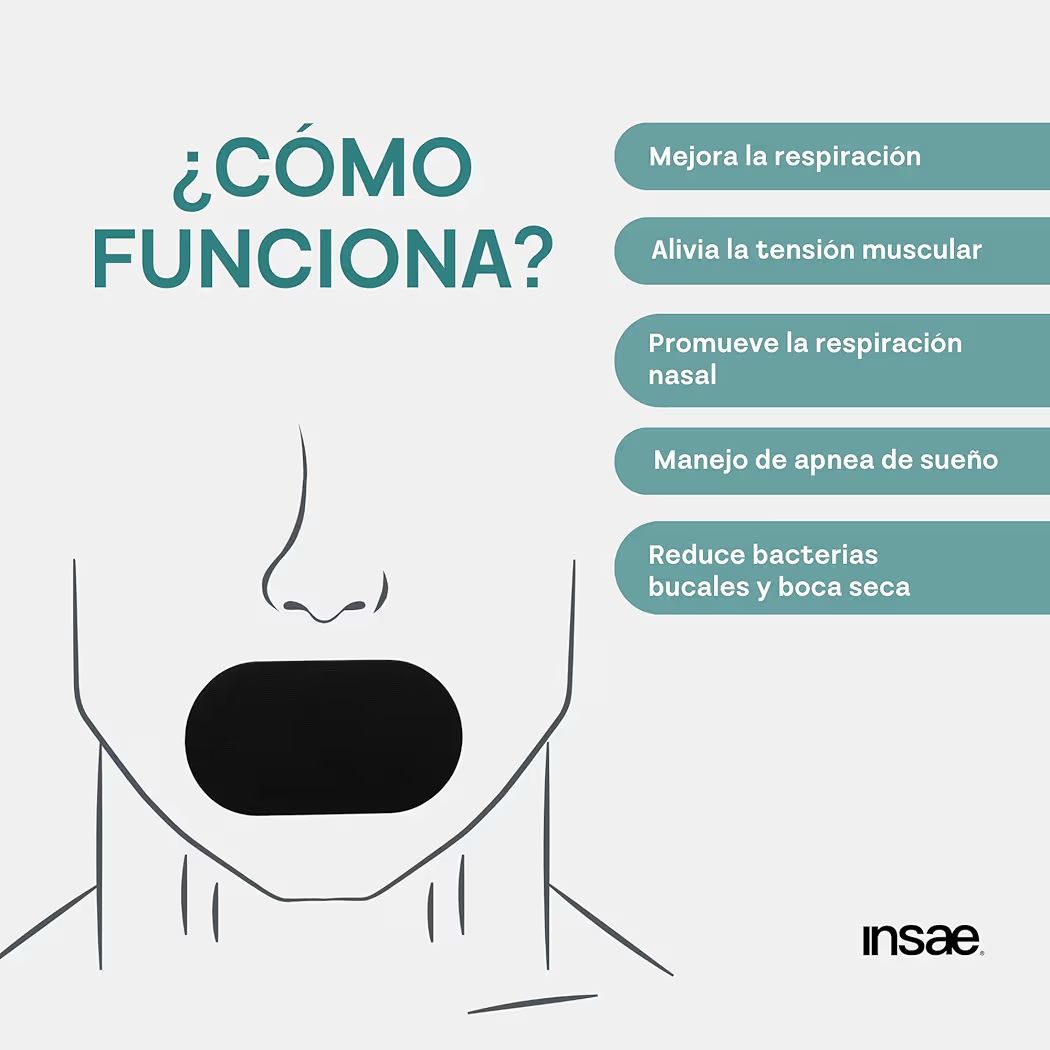 Tiras Bucales Antirronquidos - Cinta bucal para dormir - Reduce la sequedad bucal - Ayudan con la Respiración y Ronquidos - Mejora la Oxigenación - Ideales para dormir y descansar mejor - Uso deportivo
