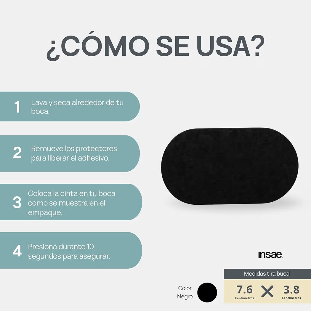 Tiras Bucales Antirronquidos - Cinta bucal para dormir - Reduce la sequedad bucal - Ayudan con la Respiración y Ronquidos - Mejora la Oxigenación - Ideales para dormir y descansar mejor - Uso deportivo