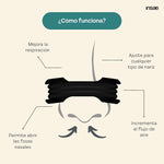 Tiras Nasales Antirronquidos - Alivio Instantáneo de Congestión Nasal - Ayudan con la Respiración y Ronquidos - Mejora la Oxigenación - Uso deportivo