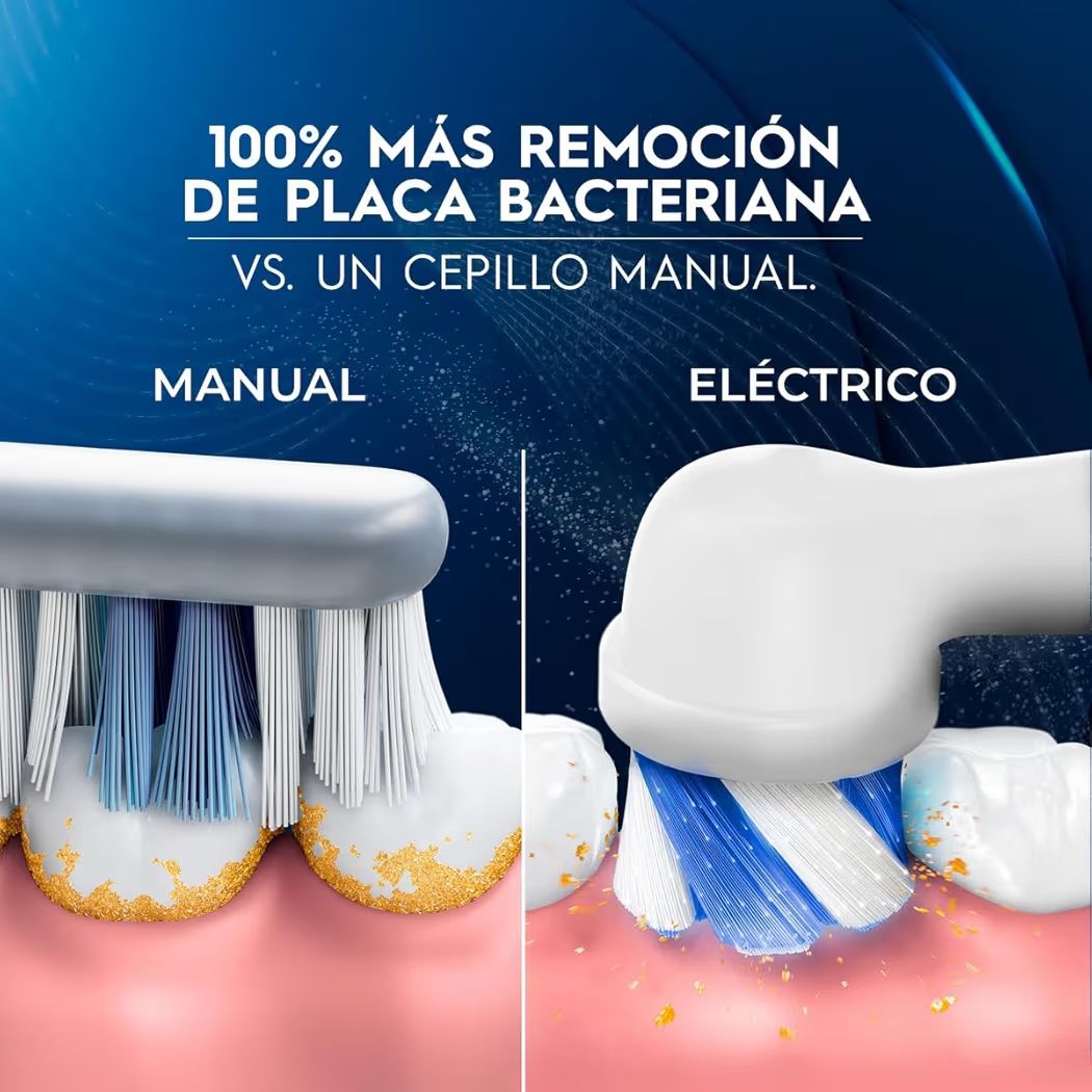 Oral-B Cepillo Eléctrico PRO Series 1, 100% Más Remoción de Placa