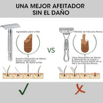 Afeitadora,Maquinilla de Afeitar,Clasica Rastrillo para Afeitar Hombre de Doble Filo con Stainless Steel Razor Shaver con Espejo Interior