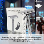 Afeitadora,Maquinilla de Afeitar,Clasica Rastrillo para Afeitar Hombre de Doble Filo con Stainless Steel Razor Shaver con Espejo Interior
