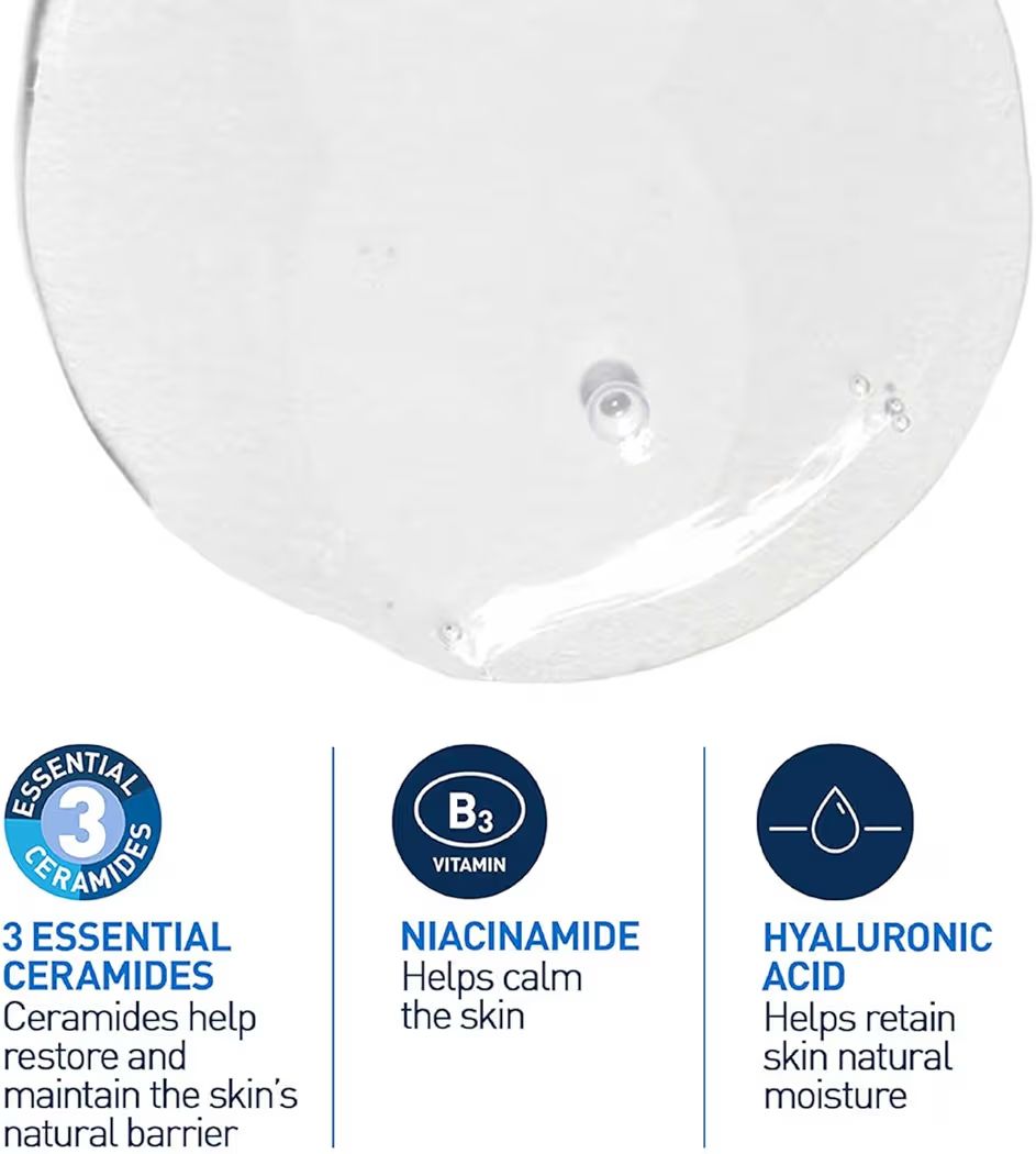 CeraVe Gel Limpiador Espumoso Diario para Piel Mixta, Grasa o con Acné 473ml