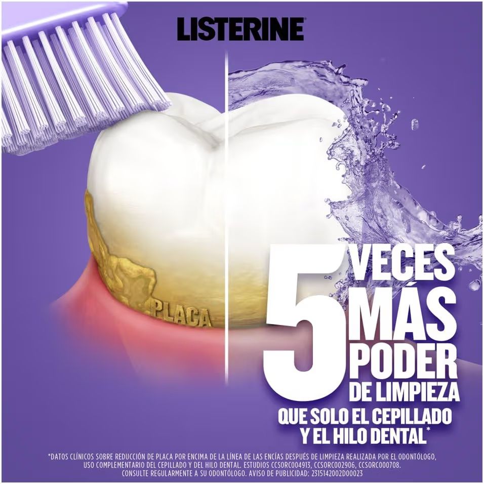 LISTERINE Enjuague Bucal Cuidado Total 500 ml