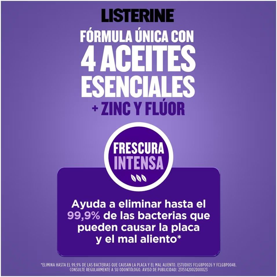 LISTERINE Enjuague Bucal Cuidado Total 500 ml