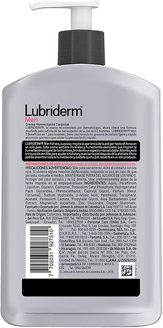 LUBRIDERM Crema Corporal Men Sin fragancia 400 ml
Opción