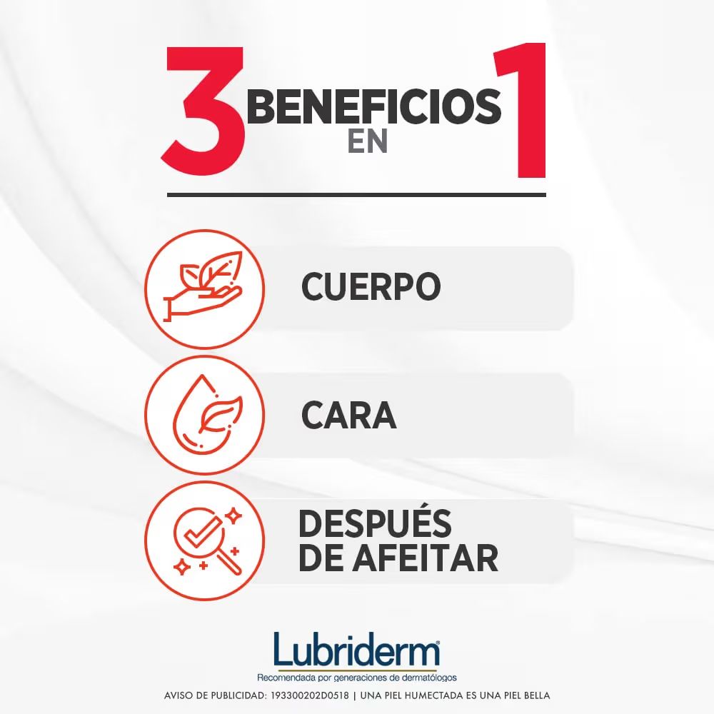 LUBRIDERM Crema Corporal Men Sin fragancia 400 ml
Opción