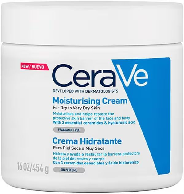 CeraVe Crema Hidratante Diaria de Rostro y Cuerpo para Piel Seca 454gr