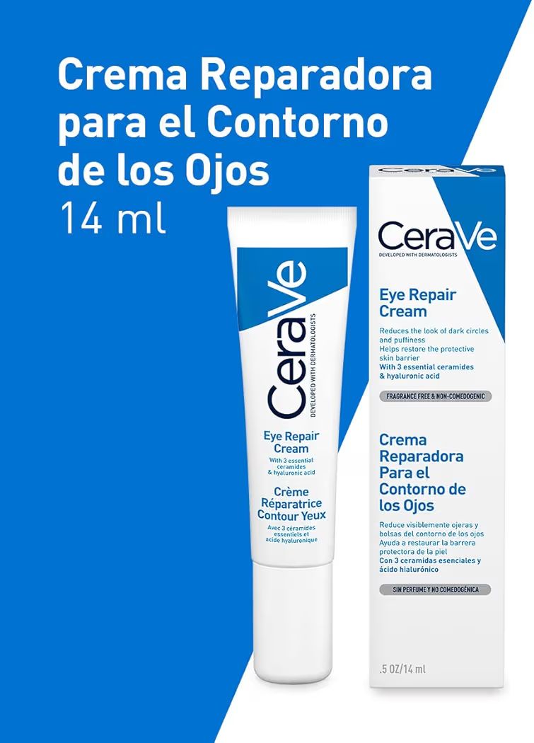 CeraVe Crema Reparadora para Contorno de Ojos, Bolsas y Ojeras 14gr