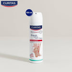 Curitas Desodorante para pies en Spray Fresh Active 2 en 1 DEO, con Octenidina que protege tus pies contra el mal olor por hasta 48 horas, 150 ml