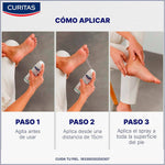 Curitas Desodorante para pies en Spray Fresh Active 2 en 1 DEO, con Octenidina que protege tus pies contra el mal olor por hasta 48 horas, 150 ml