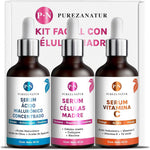 Serum facial Acido Hialurónico, Vitamina C y Células Madre anti edad | Hidratación y rejuvenecimiento (Kit AH + Celulas madre + Vit C)
