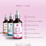 Serum facial Acido Hialurónico, Vitamina C y Células Madre anti edad | Hidratación y rejuvenecimiento (Kit AH + Celulas madre + Vit C)