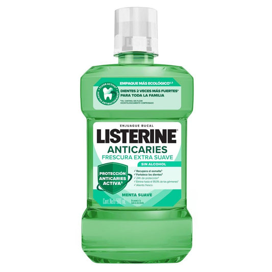 LISTERINE Enjuague Bucal Anticaries Zero Alcohol 500 ml