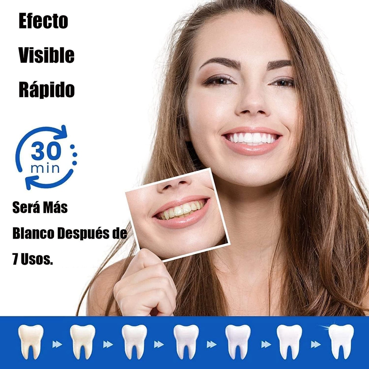 Tiras Blanqueadoras Dientes, Eficaces Para Limpiar Los Dientes